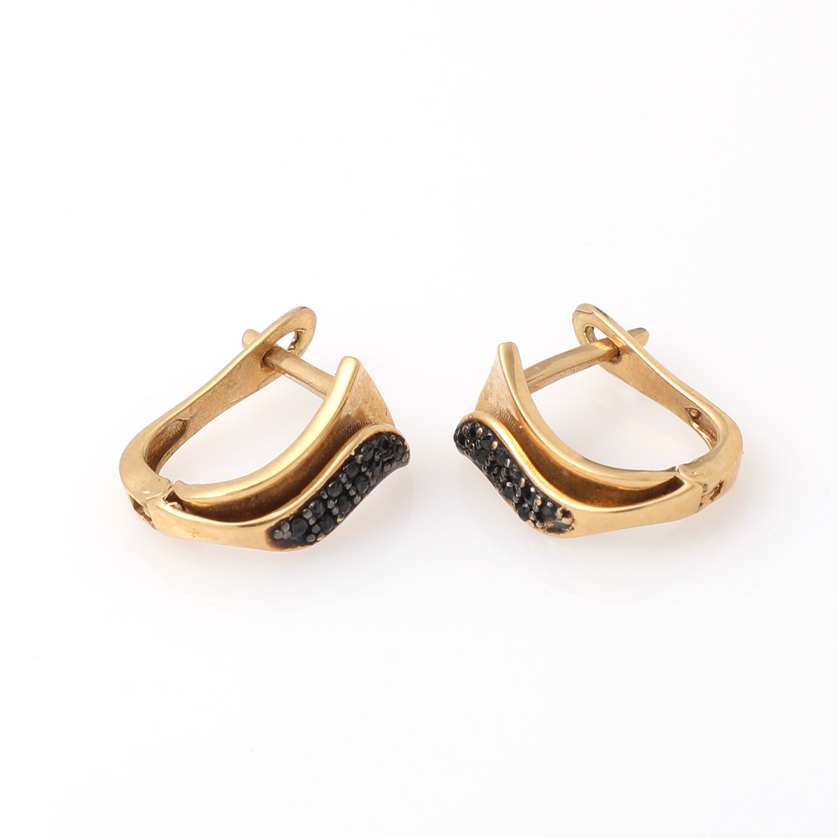 گوشواره کلیپسی نگین مشکی