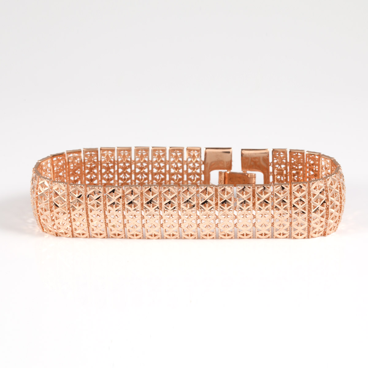 دستبند زنجیری تراشMF رزگلد